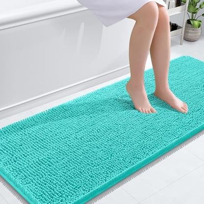 OLANLY Bathroom Runner Rugs 59x24, Extra Soft Absorbent Chenille Bath Rugs by OLANLY