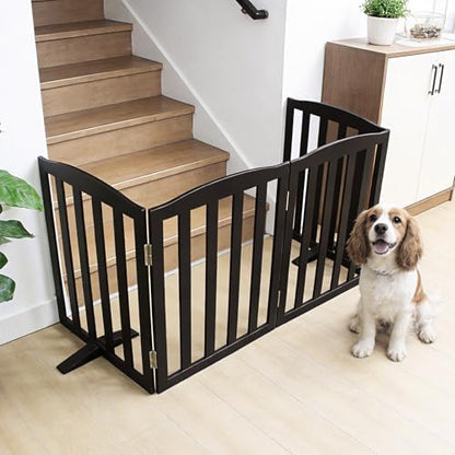 Freestanding Dog Gate Indoor, Doggie Gate Foldable Pet Gates - Image 3