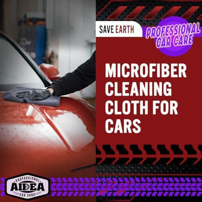 AIDEA Microfiber Cleaning Cloth Grey 10PK, Microfiber Towels 12"×12" - Image 4