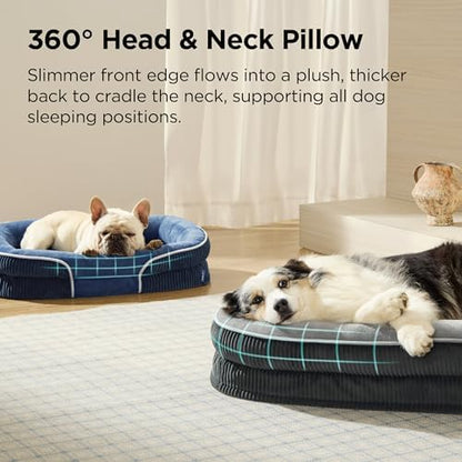 Bedsure 360°Oval Bolster Orthopedic Dog Bed Medium Size Dog - Image 2