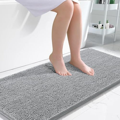 OLANLY Bathroom Runner Rugs 47x24, Extra Soft Absorbent Chenille Bath Rugs by OLANLY