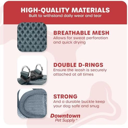 Downtown Pet Supply Step in Dog Harness No Pull, Titanium - Image 4