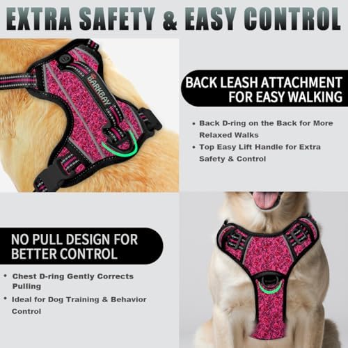 BARKBAY No Pull Dog Harness Large Reflective Dog Harness - Image 3
