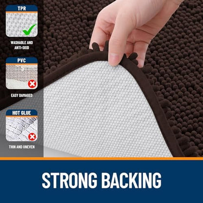 OLANLY Large Bathroom Rugs 40x32, Extra Soft Absorbent Chenille Bath Rugs - Image 6