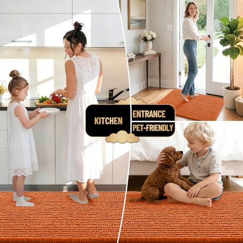 OLANLY Thick Chenille Bathroom Rugs 30x20, Soft Absorbent Bath Mat - Image 6