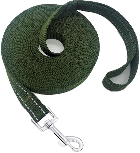 Nylon Training Dog Leash for Small Medium Dogs, 15ft 20ft 30ft 50ft 100ft by FancyCorgi