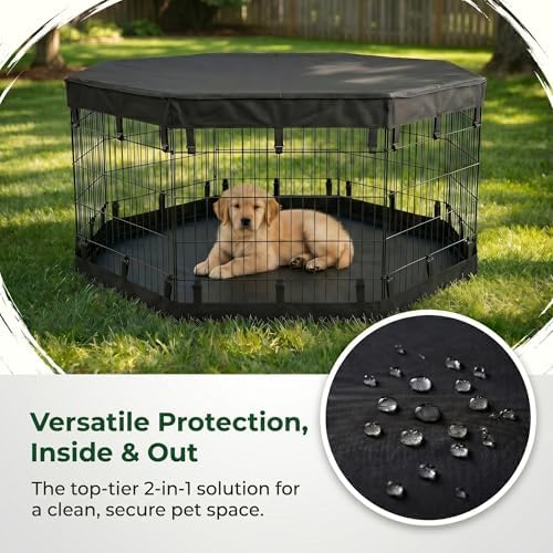 PJYuCien 2-in-1 Octagonal Dog Playpen Bottom Pad - Image 4