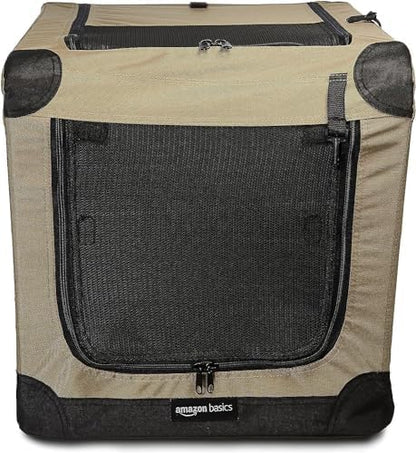 Amazon Basics Portable Folding Soft Dog Crate, Collapsible Travel Kennel - Image 4