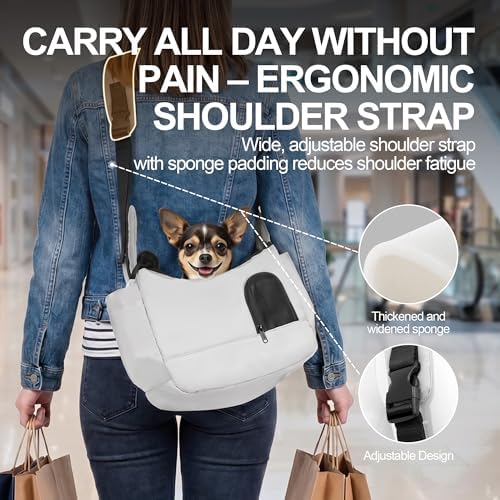 Dog Carrier Sling for Small Dogs & Cats Hand-Free Puppy Sling Purses - Image 5