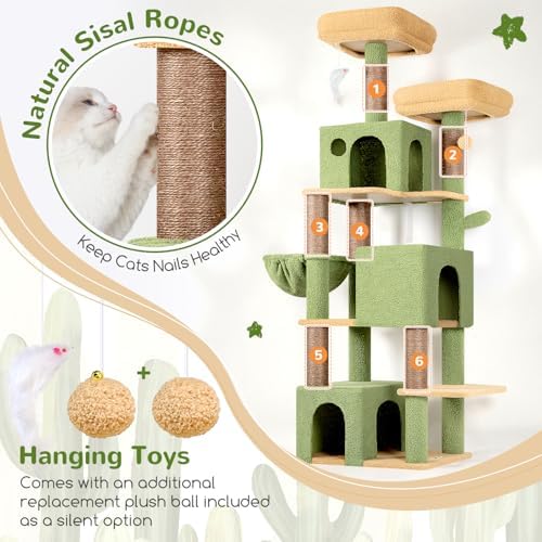 Globlazer F71 Cactus Cat Tree Tall, 71in Cat Tower - Image 5