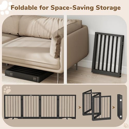 Free Standing Dog Gate Indoor, Foldable Dog Gate - Image 5