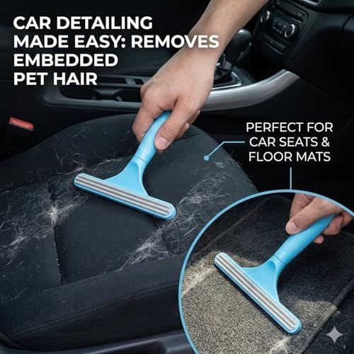 4-Pack Pet Hair Remover for Couch & Car, Double-Sided Silicone Lint Scraper Set - Image 5
