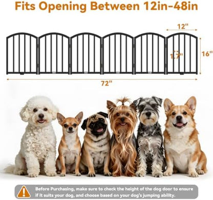 SNUOWU 16 Inch Full Metal Freestanding Short Dog Gate - Image 2