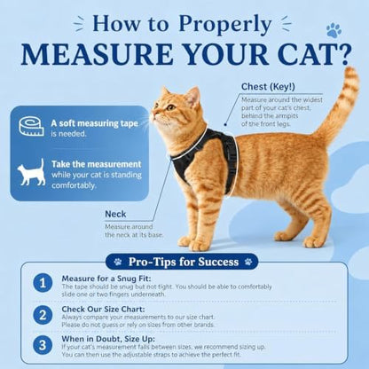 Cat Harness and Leash Set, Adjustable Cat Vest Harnesses - Image 2