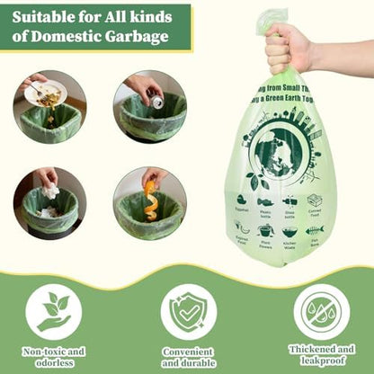 Small Trash Bags 1.2 Gallon, Compost Bin Liners - Image 4