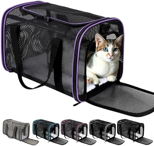 Cat Carrier, Soft-Sided Pet Carrier Bag, Breathable Mesh by Unknown