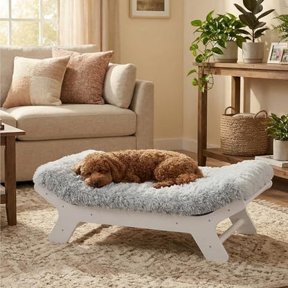 Muihood Elevated Wood Dog Bed Frame by MUIHOOD