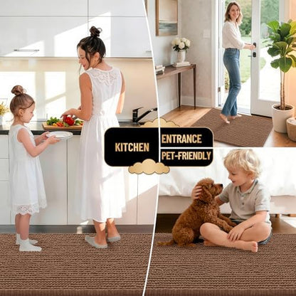 OLANLY Thick Chenille Bathroom Runner Rugs 59x20, Absorbent Bath Mat - Image 6