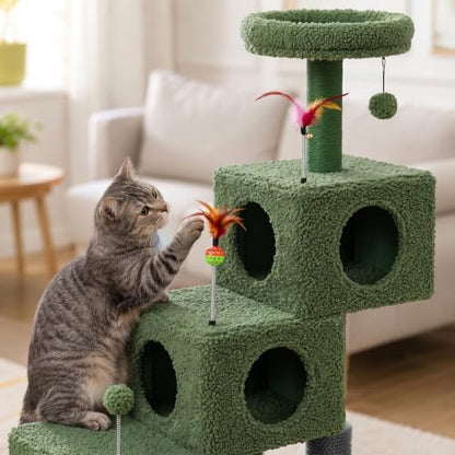 YUNIQUE Small Cat Tree for Indoor Cats, Cat Tower - Image 5