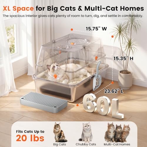XL Stainless Steel Litter Box - Image 5