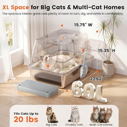 XL Stainless Steel Litter Box - Image 5