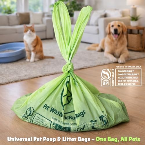 Certified Compostable Pet Waste Disposal Bag Plant-Based Cat Litter Poop Waste - Image 5