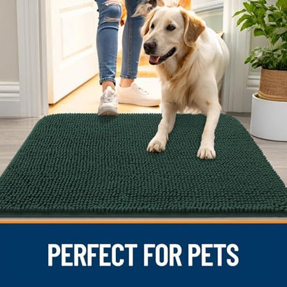 OLANLY Dog Door Mat for Muddy Paws 47x17, Super Absorbent Chenille Mud Mat - Image 6