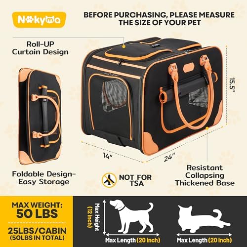 Large Cat Carrier Soft Sided Pet Carrier - Image 7