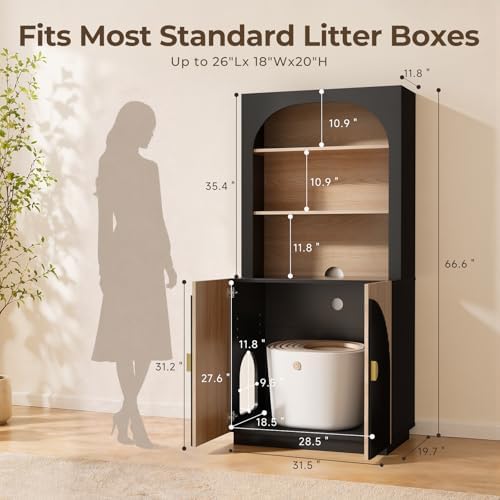 Amunrbrek Tall Cat Litter Box Enclosure - Image 7