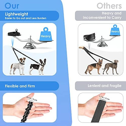 AUTOWT Double Dog Leash, No Tangle 360° Swivel Rotation Reflective Lead - Image 7