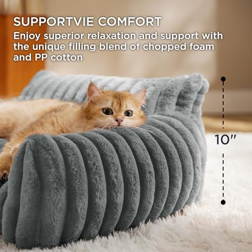 Bedsure ComfyFleece® Shown on TV Fluffy Cat Couch - Image 3