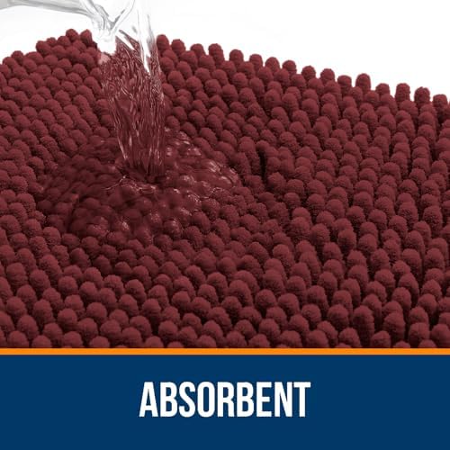 OLANLY Large Bathroom Rugs 47x32, Extra Soft Absorbent Chenille Bath Rugs - Image 4