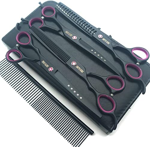 Professional Dog Grooming Shears Set Dogs Straight & thinning & Curved scissors by Smithking