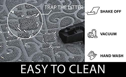 PetLike 2pk 30x18 inch Cat Litter Box Mat, Thick Kitty Litter Trapping Mat - Image 4