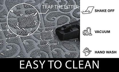 PetLike 2pk 30x18 inch Cat Litter Box Mat, Thick Kitty Litter Trapping Mat - Image 4