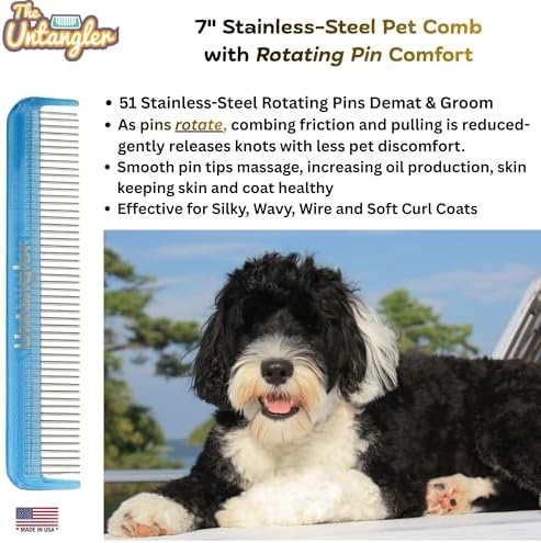 Pet comb with silky smooth rotating teeth - Image 2