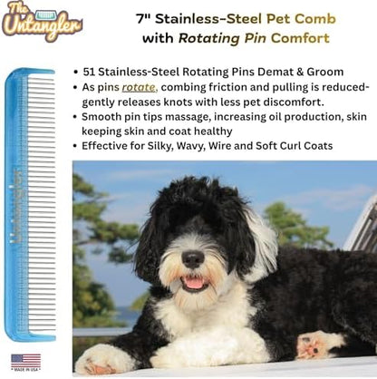Pet comb with silky smooth rotating teeth - Image 2