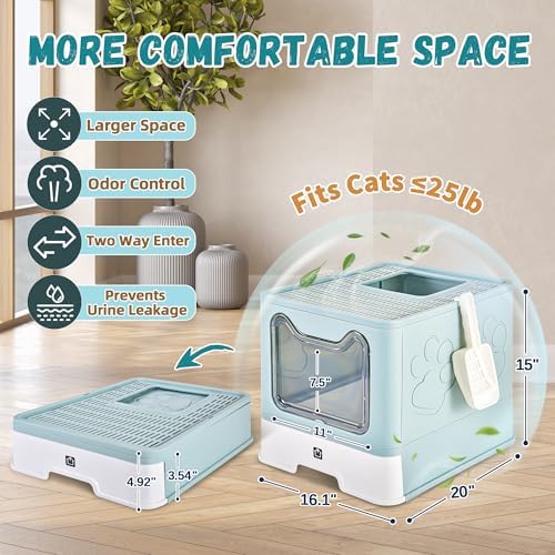 Covered Cat Litter Box, Extra Large Drawer Design - Image 2