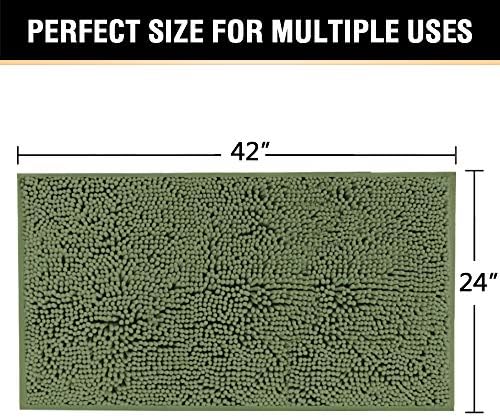 H.VERSAILTEX Microfiber Bath Rugs Chenille Floor Mat Ultra Soft Washable - Image 2