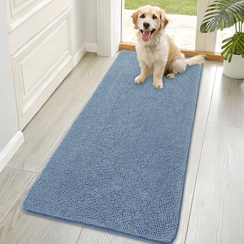 OLANLY Dog Door Mat for Muddy Paws 70x35, Super Absorbent Chenille Mud Mat by OLANLY