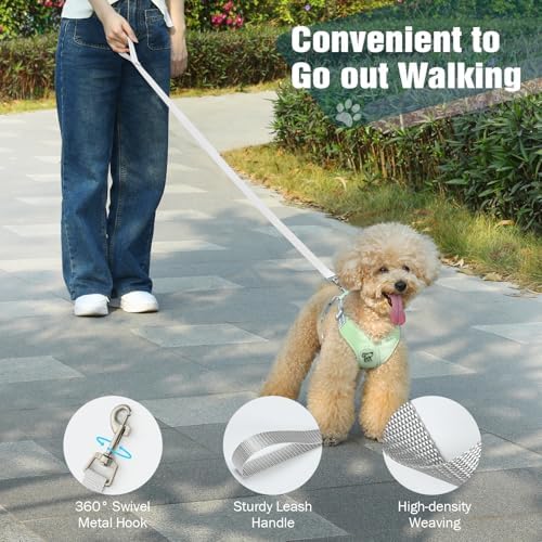 Pawaboo Small Dog Harness and Leash Set, Puppy Harness X-Frame Adjustable - Image 6
