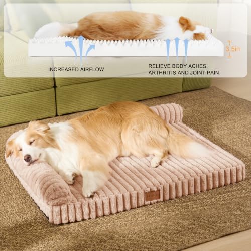 Orthopedic Large Dog Bed Furry Pet Bed, Washable Cover 48''X30'' - Image 5