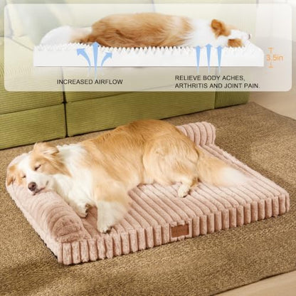 Orthopedic Large Dog Bed Furry Pet Bed, Washable Cover 48''X30'' - Image 5