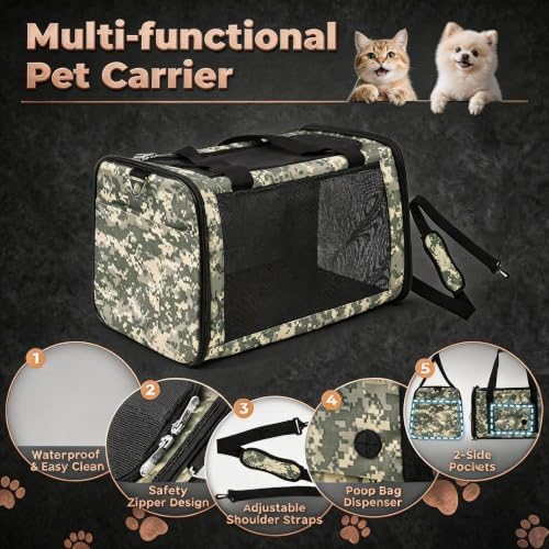 YUDODO 25lbs Cat Carrier Lightproof Soft Sided Pet Carrier - Image 3