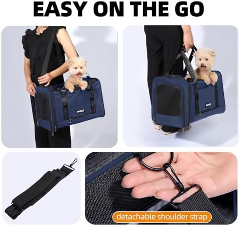 Cat Carrier for Travel, Soft-Sided, Top Loading, Privacy Curtain, to 20 lbs - Image 6
