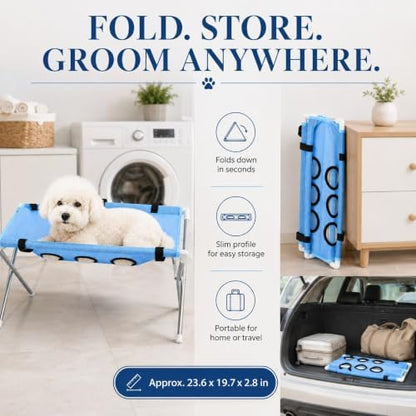 Pet Grooming Hammock with Stand, Foldable Dog Bath Table - Image 6