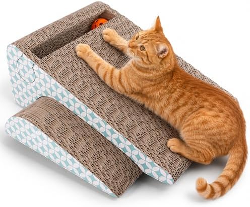 PrimePets Cardboard Cat Scratcher Ramp by PrimePets