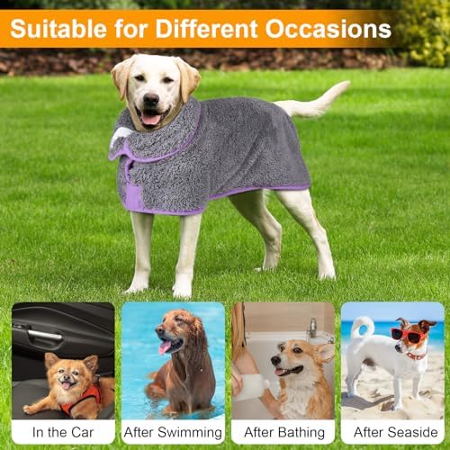 Unicorn Catcher Dog Bathrobe Super Absorbent Quick Drying Robe - Image 6