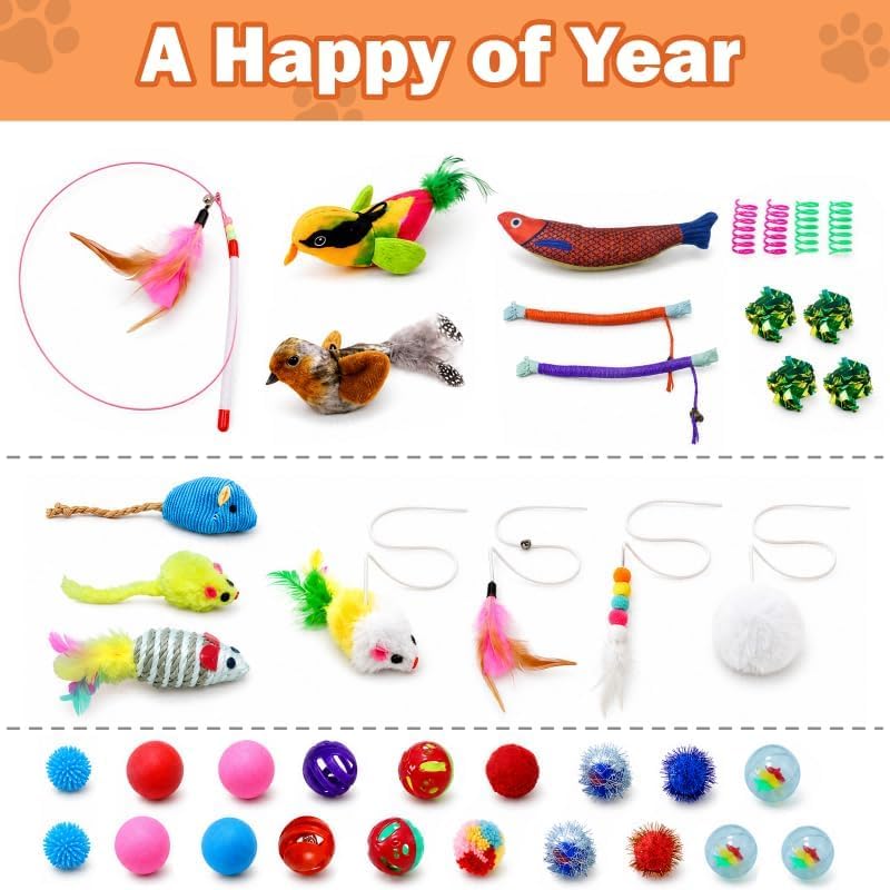 Tall Cat Scratching Post with Cat Puzzle Toys, Interactive Cat Toys - Image 5