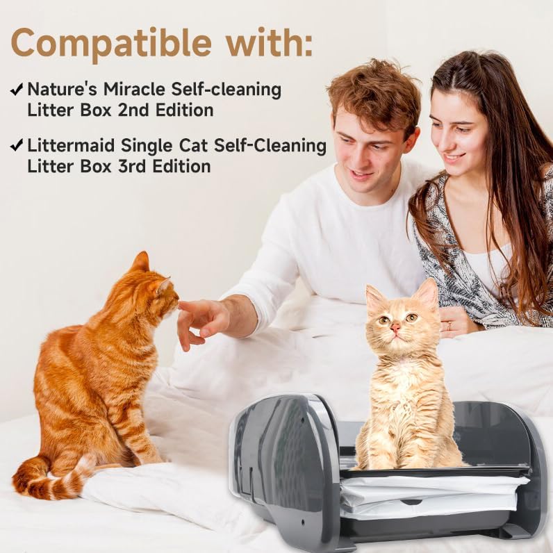 40 Litter Box Liners with a Permanent Waste Receptacle Compatible with Nature's - Image 2